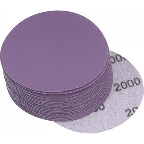 uxcell 20Pcs 3-Inch Purple Sanding Discs 240 Grits Hook and Loop Professional Aluminum Oxide Sand Paper Wet Dry Polish for Wood Metal Paint Finishing