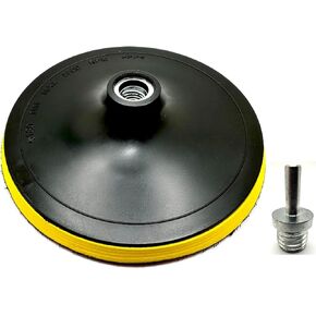 Pro-Graad 7" Hook and Loop Backing Plate for Sanding, Polishing Buffering Pads, Backer Pad with 5/8"-11 (5/8 inch TPI), 7 inch Backup Pad for Angle Grinder Drill Polisher Buffer – with Drill Adapter in Kuwait