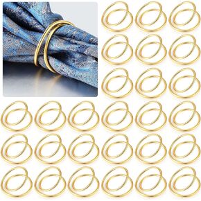 36 Pcs Metal Spiral Napkin Rings Buckles Simple Alloy Napkin Rings Serviette Napkin Holders for Cloth Napkins Dinner Napkin Ring Holder for Weddings Reception Dinner Party Buffet Table Decor (Gold) in Kuwait