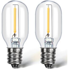 Meonum 2 Pcs Replacement LED Bulbs Compatible with Conair Makeup Mirror, E12 Candelabra Base T20 Light Bulbs, 2W 120V Replacement Bulbs Compatible with Conair Lighted Makeup Mirror (Clear) in Saudi Arabia