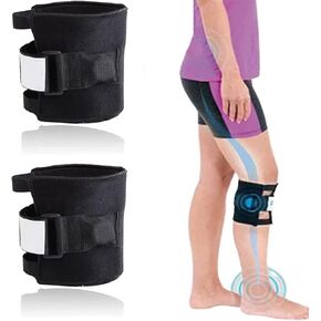 Pressure Point Brace Relieve Acupressure Leg Sciatica, Magnetic Therapy Self Heating Knee Support Wraps Pain Relief, Sciatic Nerve Brace For Knee Pain, Fit For Men & Women(2pcs) in Kuwait