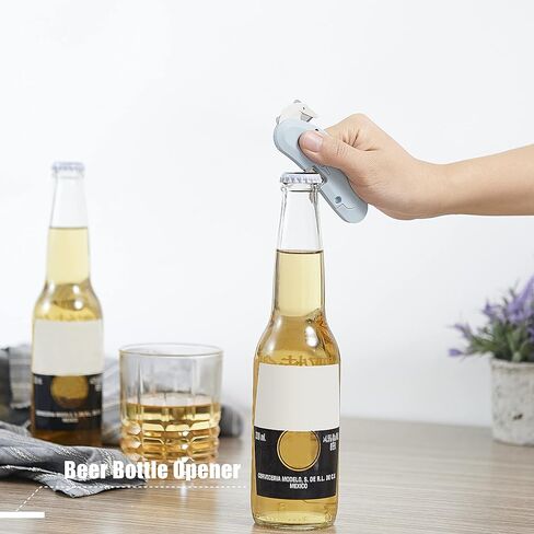 2 Pack 3-in-1 Magnet Nova Pop-open Cutter for Fridge, Soda Can Opener & Beer Bottle Opener with cutting function for Women and Children. in Saudi Arabia