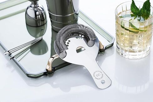 Hawthorne Strainer, Stainless Steel Cocktail Strainer with High Density Spring for Professional Bartenders and Mixologists, Mirror Polished, One Strainer in Saudi Arabia