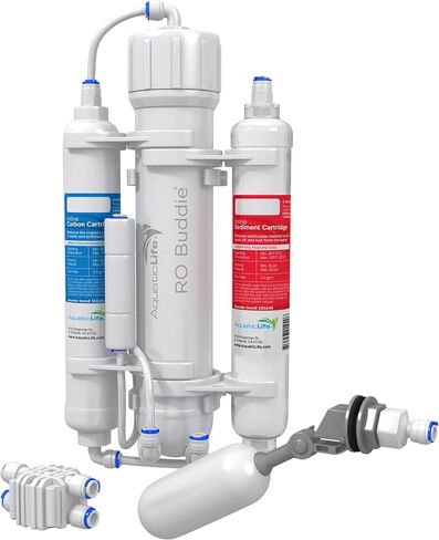 Aquatic Life RO Buddie 4-Stage Aquarium Water Filter System, Reverse Osmosis RO/DI Filtration Unit for Fish Tank, Fountains, and More, 50 GPD (Gallons Per Day) in Saudi Arabia