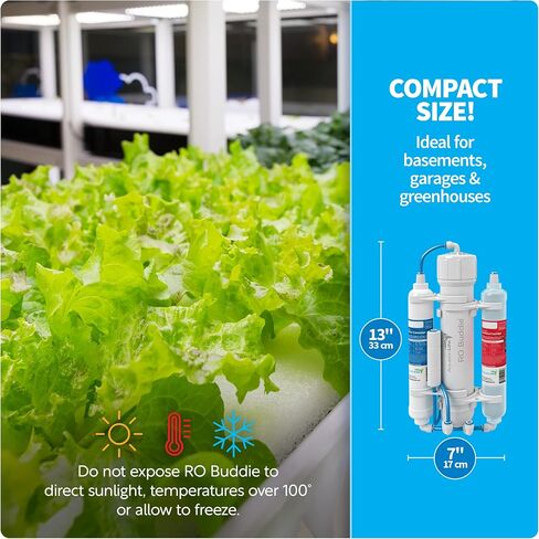 Aquatic Life RO Buddie 4-Stage Aquarium Water Filter System, Reverse Osmosis RO/DI Filtration Unit for Fish Tank, Fountains, and More, 50 GPD (Gallons Per Day) in Saudi Arabia