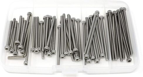iexcell 50 Pcs M3 x 40/45/50/55/60 Stainless Steel 304 Hex Socket Head Cap Screws Bolts Assortment Kit in Saudi Arabia