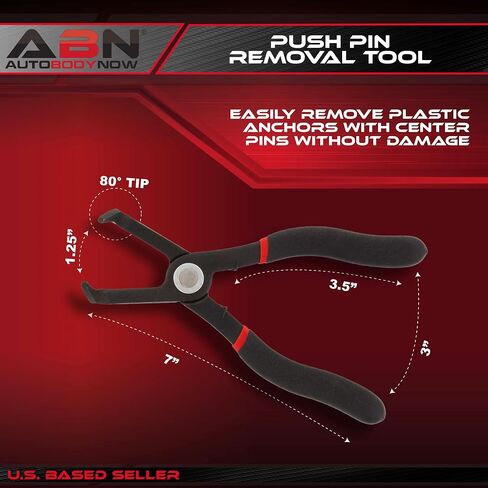 ABN Push Pin Remover Tool – 80-Degree Angled Pliers for Retainer & Anchor Removal for Honda, Toyota, GM, Ford, Chrysler in Saudi Arabia