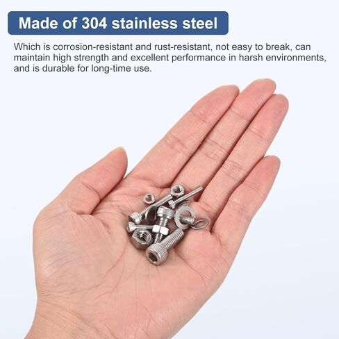 DTGN 140Pcs Metric Screw Assortment, M5 M6 Bolts and Nuts Kit, 304 Stainless Steel 10/12/16/20mm Hex Socket Head Cap Screws Bolt Set with Wrench for 3D Printing DIY in Saudi Arabia