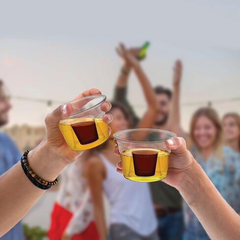 Party Essentials Soft Plastic Bomber Shot Cups, Jager Blaster Power Bombs Cups, 3 oz., 50-Count, Assorted Neon in Saudi Arabia