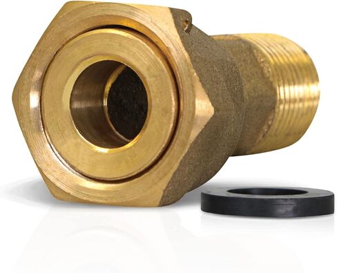 Midline Valve XND1011-OM Brass Water Meter Coupling Adapter Pipe Fitting with Nut and Gasket 1-1/4, 1" MIP x 1-1/4" FIP in Saudi Arabia