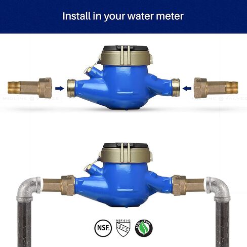Midline Valve XND1011-OM Brass Water Meter Coupling Adapter Pipe Fitting with Nut and Gasket 1-1/4, 1" MIP x 1-1/4" FIP in Saudi Arabia