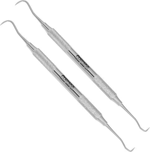 Professional Dental Tartar Scraper Tool - Double Ended Tartar Remover for Teeth, Dental Pick, Plaque Remover, Tooth Scraper - Added Tooth Cleaning at Home - 100% Surgical Stainless Steel-45-10127 (2) in Kuwait