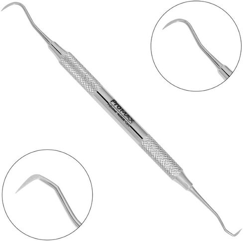 Professional Dental Tartar Scraper Tool - Double Ended Tartar Remover for Teeth, Dental Pick, Plaque Remover, Tooth Scraper - Added Tooth Cleaning at Home - 100% Surgical Stainless Steel-45-10127 (2) in Kuwait