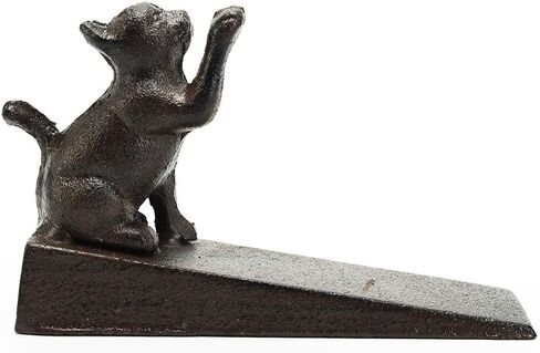 Sungmor Portable Door Stopper Wedge | 21.6" Tall Lovely Cat Door Holder | Cast Iron Heavy Duty Animal Statue Door Stops with Handle | Antique Style Decorative Ornaments for Home or Yard in Saudi Arabia