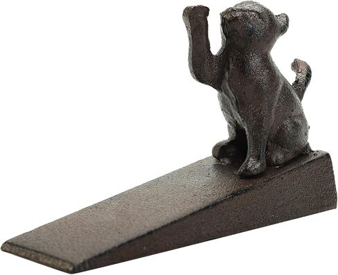 Sungmor Portable Door Stopper Wedge | 21.6" Tall Lovely Cat Door Holder | Cast Iron Heavy Duty Animal Statue Door Stops with Handle | Antique Style Decorative Ornaments for Home or Yard in Saudi Arabia