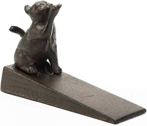 Sungmor Portable Door Stopper Wedge | 21.6" Tall Lovely Cat Door Holder | Cast Iron Heavy Duty Animal Statue Door Stops with Handle | Antique Style Decorative Ornaments for Home or Yard in Saudi Arabia