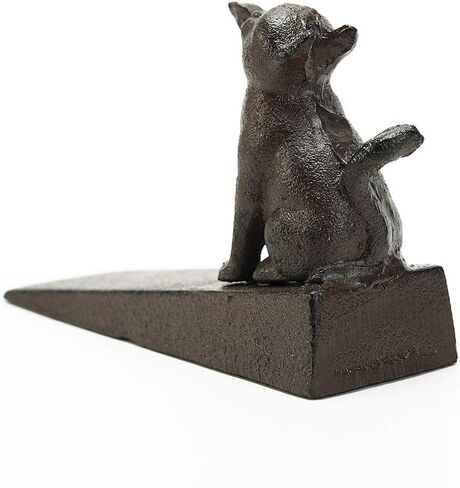 Sungmor Portable Door Stopper Wedge | 21.6" Tall Lovely Cat Door Holder | Cast Iron Heavy Duty Animal Statue Door Stops with Handle | Antique Style Decorative Ornaments for Home or Yard in Saudi Arabia
