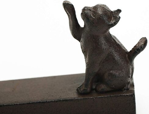 Sungmor Portable Door Stopper Wedge | 21.6" Tall Lovely Cat Door Holder | Cast Iron Heavy Duty Animal Statue Door Stops with Handle | Antique Style Decorative Ornaments for Home or Yard in Saudi Arabia
