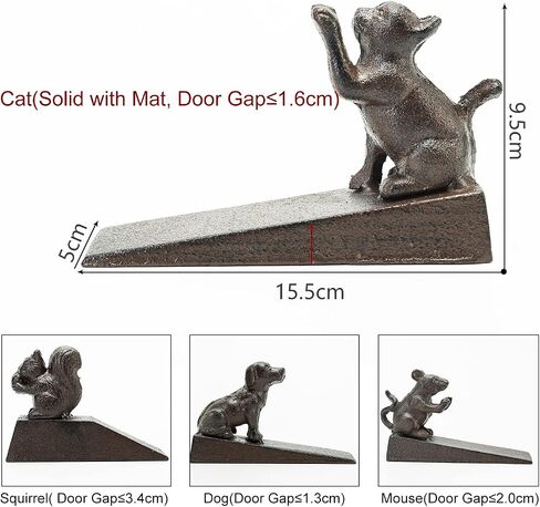 Sungmor Portable Door Stopper Wedge | 21.6" Tall Lovely Cat Door Holder | Cast Iron Heavy Duty Animal Statue Door Stops with Handle | Antique Style Decorative Ornaments for Home or Yard in Saudi Arabia