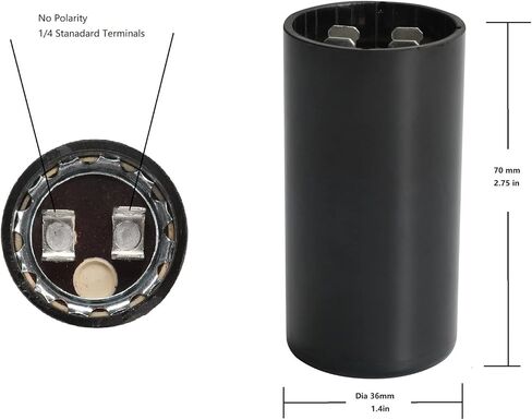 BlueNatHxRPR 64-77 MFD/uF مكثف تشغيل المحرك يتحمل الجهد 250 فولت تيار متردد in Kuwait
