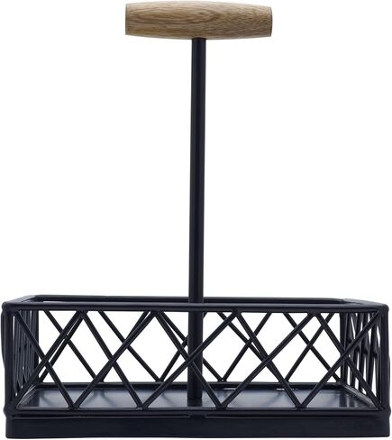 علبة تخزين بهارات المزرعة Gourmet Basics من Mikasa Lattice Farm، مقاس 10.75 بوصة، باللون الأسود in Kuwait