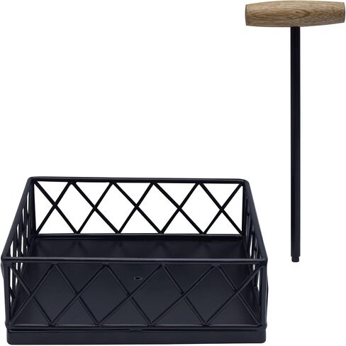 علبة تخزين بهارات المزرعة Gourmet Basics من Mikasa Lattice Farm، مقاس 10.75 بوصة، باللون الأسود in Kuwait