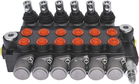 kimllier Hydraulic Valve 5 Spool 11 GPM 3625 PSI SAE Ports Double Acting Control Valve Adjustable Relief Lever Handle Fit for Small Tractors Tractors Loaders in Kuwait