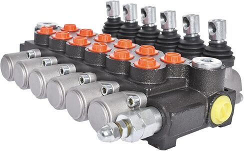 kimllier Hydraulic Valve 5 Spool 11 GPM 3625 PSI SAE Ports Double Acting Control Valve Adjustable Relief Lever Handle Fit for Small Tractors Tractors Loaders in Kuwait