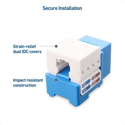 Cable Matters [UL Listed] 50-Pack 10Gbps Cat6 Keystone Jacks, White in Saudi Arabia