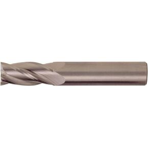 Bassett MSE-4 Solid Carbide General Purpose End Mill, Uncoated Finish, 30 Degree Helix, Radius Corner End, .31" Cut Length, 3/16" Cut Dia., 2" Length in Kuwait
