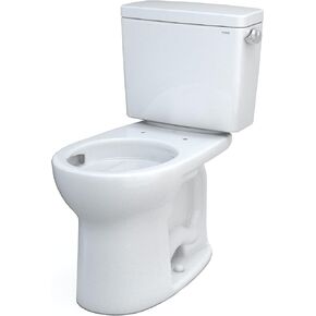 TOTO Drake Two-Piece Round 1.28 GPF Universal Height TORNADO FLUSH Toilet with CEFIONTECT, Cotton White - CST775CEFRG#01 in Kuwait