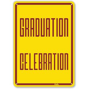 PetKa Signs and Graphics PKGR-0045-NA_10x14"Graduation Celebration" Aluminum Sign, 10" x 14", Purple on Pink in Saudi Arabia