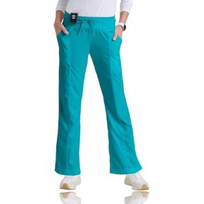 BARCO Grey's Anatomy Scrubs - بنطال كورا سكرب للنساء، خصر منسوج لليوجا، سروال فرك نسائي منخفض الارتفاع مستقيم الساق in Kuwait