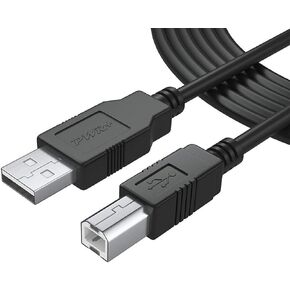 25Ft Extra Long USB-2.0 Cable Type-A to Type-B High Speed Cord for Audio Interface, Midi Keyboard, USB Microphone, Mixer, Speaker, Monitor, Strobe Light System, USB-Printer-Cable, Hp Canon Pixma Epson in Kuwait