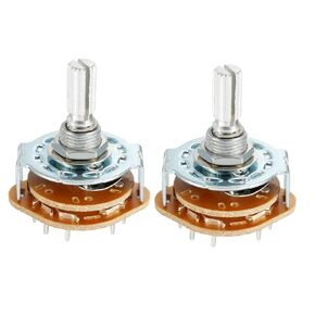 uxcell 12Pin 2P5T 2 Pole 5 Position Selectable Single Deck Band Selector Rotary Switch 2Pcs in Saudi Arabia