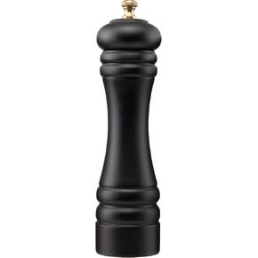 Black Pepper Mill Grinder Classic Pepper Grinder with Adjustable Stainless Steel Precision Mechanism Suitable for Home, Kitchen, Barbecue, Party (Black+ Gold, 9 In)
