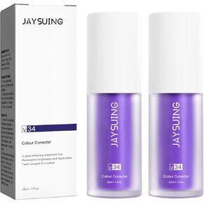 2 PCS Purple Toothpaste for Teeth Whitening Tooth Whitening Gel Deep Cleaning Whitening Toothpaste V34 Color Corrector Toothpaste for Tooth Stain Removal and Bad Breath in Saudi Arabia