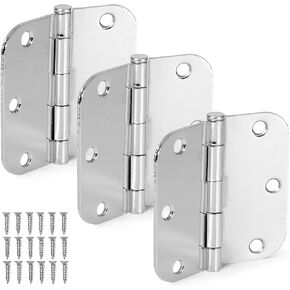 Ilyapa 18 Pack Antique Brass Door Hinges, 3.5 x 3.5 Inch Interior Brass Door Hinges Door Hardware, for Doors 3 1/2 Inches, with 5/8 Inch Radius Corners, Antique Brass Hinges in Saudi Arabia
