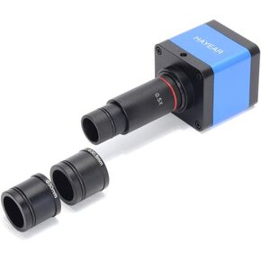 هاير 16MP HDMI 1080P 60FPS HD USB رقمي للفحص بالفيديو مجموعة كاميرا المجهر بطاقة TF مسجل فيديو 0.5X C عدسة عدسة 30 ملم/30.5 ملم محول للكشف عن الاسنان واللحام in Kuwait