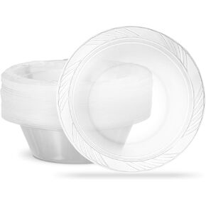 PLASTICPRO 5 ounce Premium Crystal Clear Disposable Plastic Dessert Size Party Bowls Pack of 160 in Saudi Arabia