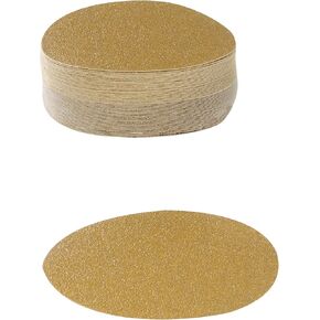 Karebac VDNH36 Hook and Loop Sanding Discs in Heavyweight Paper with 36 Grit Gold Aluminum Oxide (Pack of 50), 6"