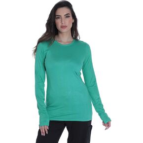 Just Love Women’s Underscrub Silky Long Sleeve T-Shirt Plain Undershirt Tee in Kuwait