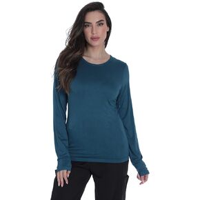 Just Love Women’s Underscrub Silky Long Sleeve T-Shirt Plain Undershirt Tee