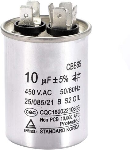 BlueNatHxRPR 10 uF MFD AC Capacitor Single Run Capacitor CBB65A Withstand Voltage 450V AC in Saudi Arabia