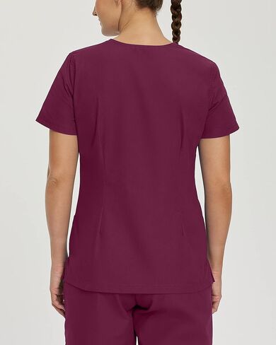 Landau Essentials Tailored Fit 4-Pocket V-Neck Scrub Top for Women 8111 in Kuwait