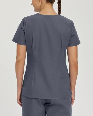Landau Essentials Tailored Fit 4-Pocket V-Neck Scrub Top for Women 8111 in Kuwait