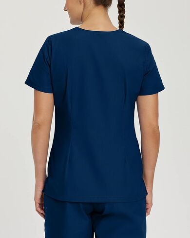 Landau Essentials Tailored Fit 4-Pocket V-Neck Scrub Top for Women 8111 in Kuwait