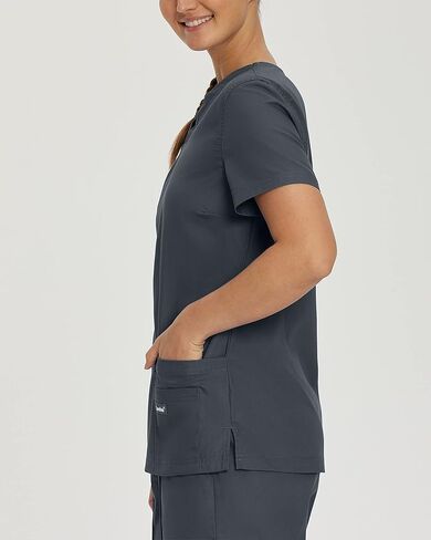 Landau Essentials Tailored Fit 4-Pocket V-Neck Scrub Top for Women 8111 in Kuwait
