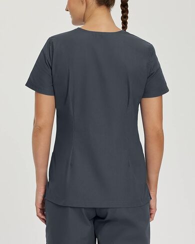 Landau Essentials Tailored Fit 4-Pocket V-Neck Scrub Top for Women 8111 in Kuwait