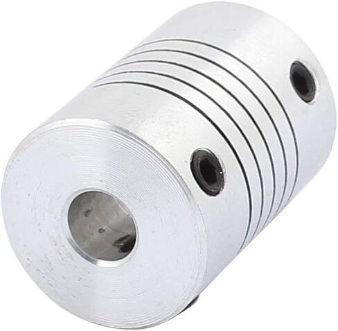 Xnrtop 6mm to 6mm Shaft Coupling 25mm Length 18mm Diameter Stepper Motor Coupler Aluminum Alloy Joint Connector for 3D Printer CNC Machine DIY Encoder (Pack of 2） in Saudi Arabia